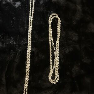 Elegant Silver Rope Chain Necklace